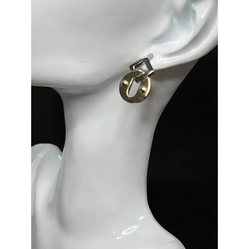 Coach 90288 Mixed Metal Geometric Drop Earrings - Picture 4 of 9